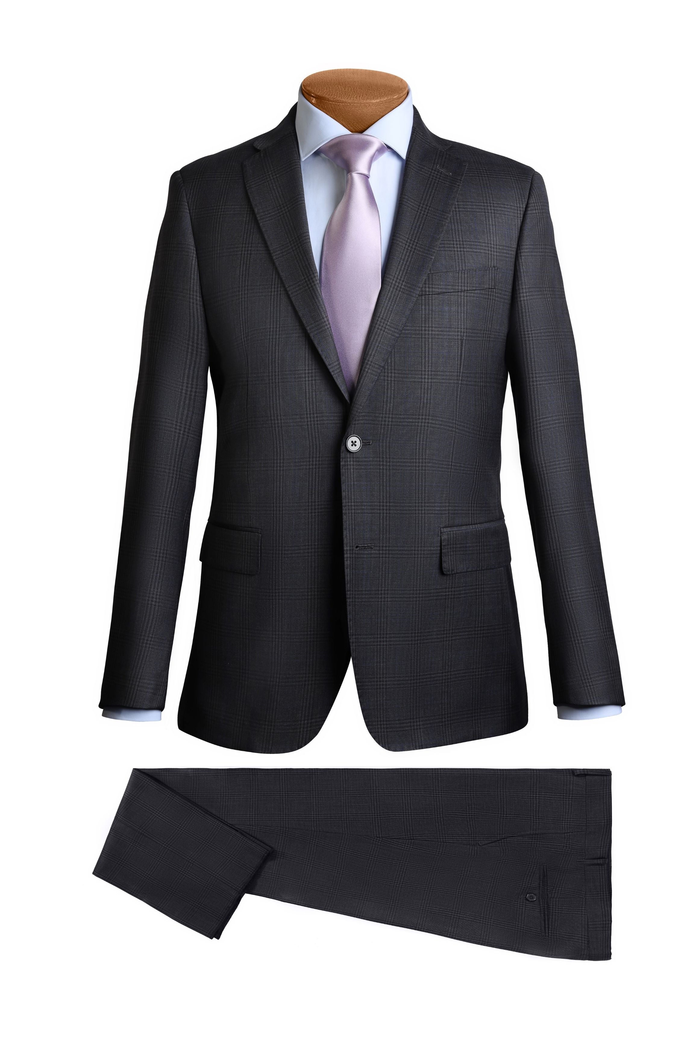 Lazarou Dark Grey Modern Fit Suit - Mastroianni Fashions