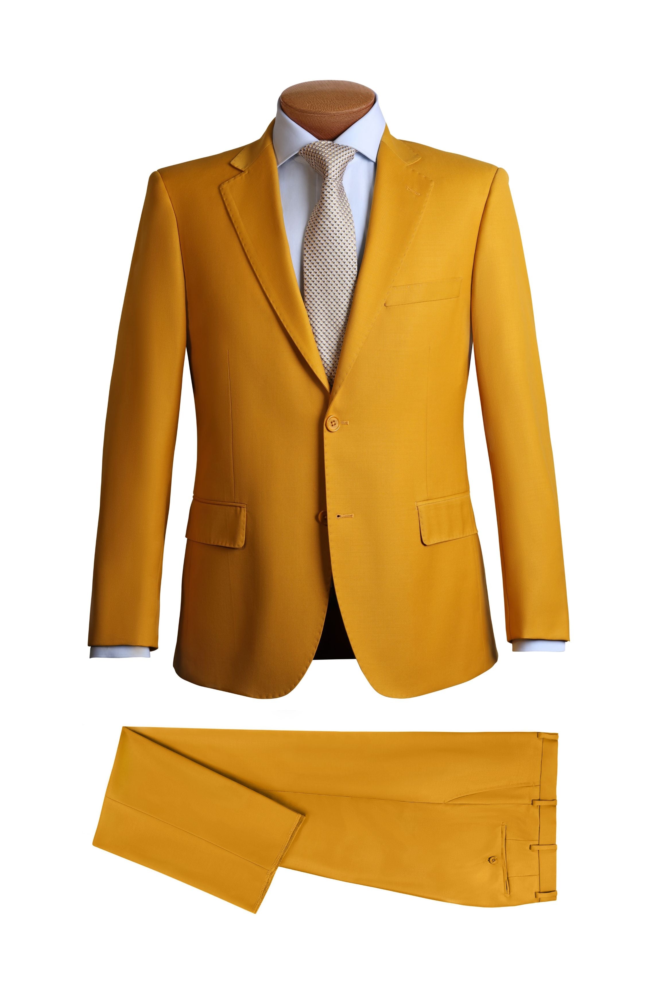Lazarou Yellow Modern Fit Suit - Mastroianni Fashions