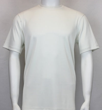 Bassiri S/s Crew Neck Shirt Ivory - Mastroianni Fashions