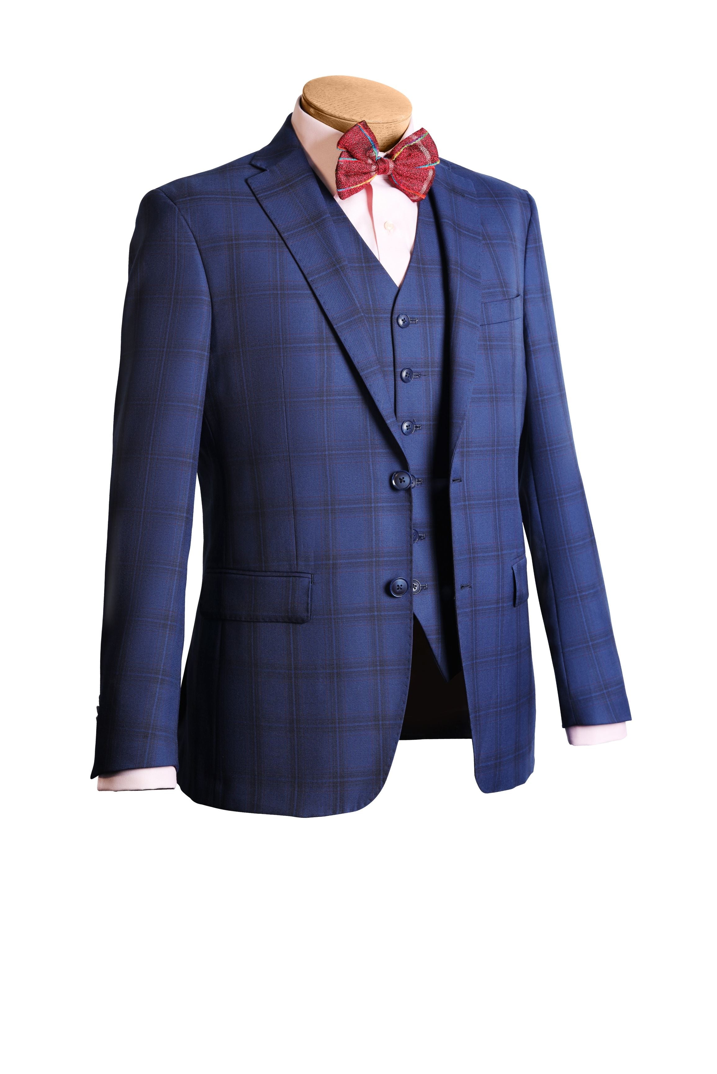 Lazarou Blue Navy 3 Piece Suit - Mastroianni Fashions