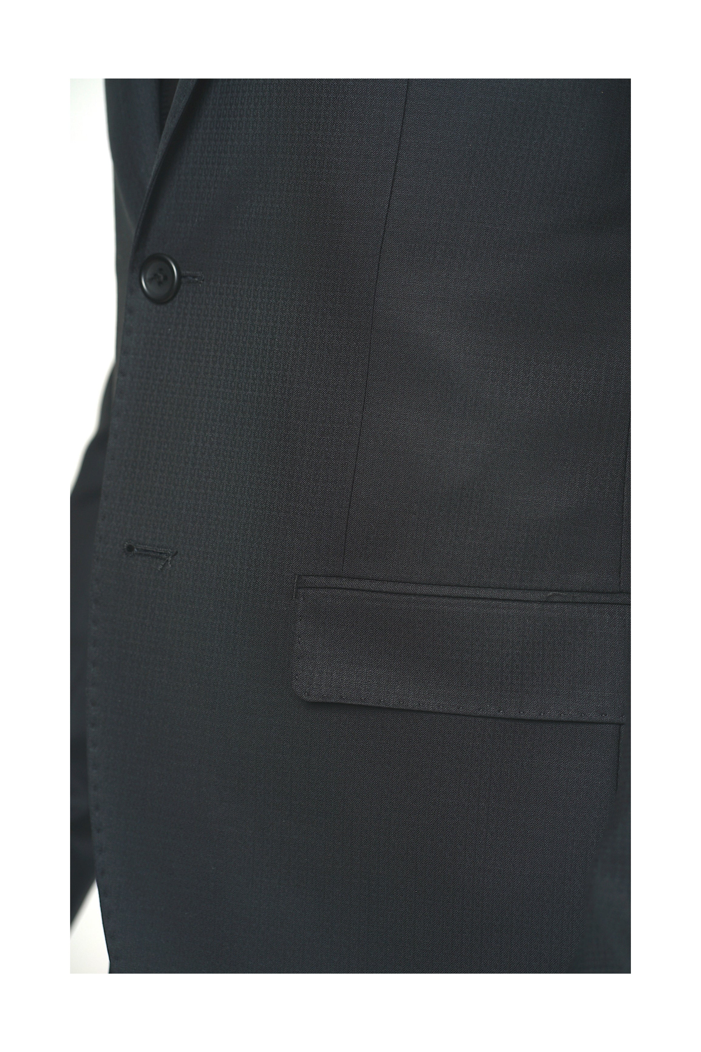 Lazarou Slim Fit Black Suit - Mastroianni Fashions