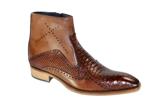 Verona Snakeskin Printed Leather Boots - Mastroianni Fashions