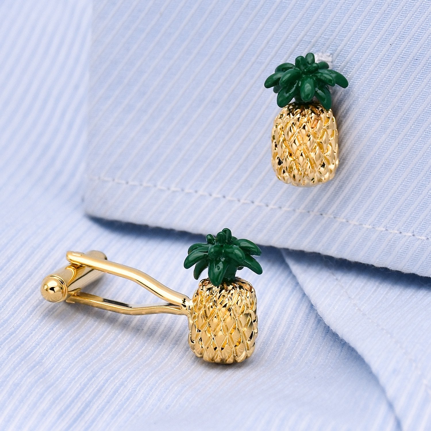 Golden Pineapple Cufflinks - Mastroianni Fashions
