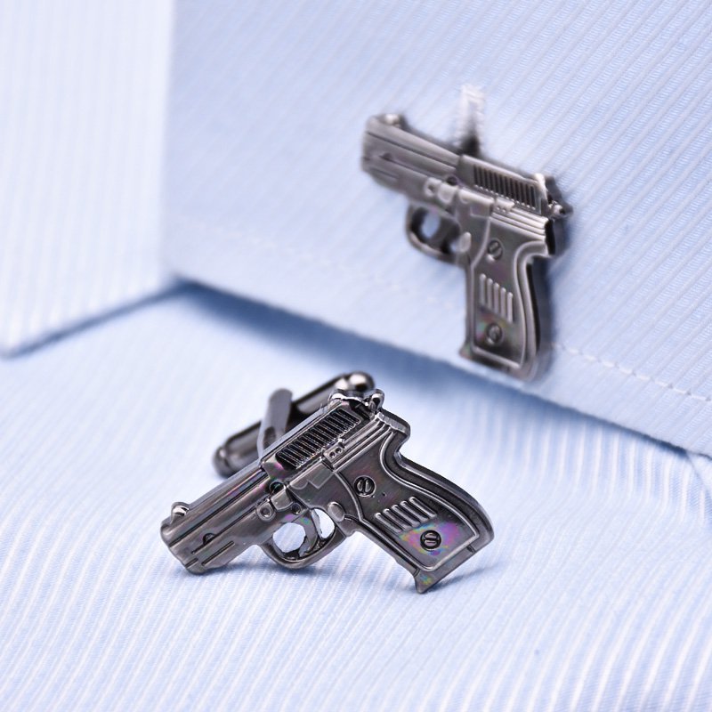 Pistol Design Dress Shirt Cufflinks - Mastroianni Fashions