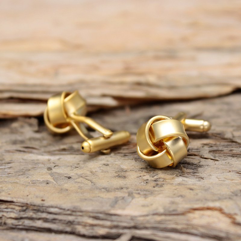 Braided Gold Cufflinks - Mastroianni Fashions